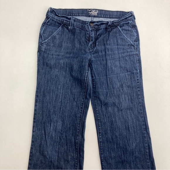Old Navy Womens The Flirt Wide Leg Trouser Jeans Size 2 Long Blue Denim - Picture 4 of 8